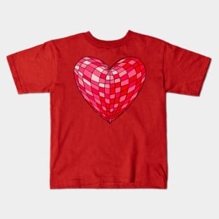 Heart Shaped Disco Ball Kids T-Shirt